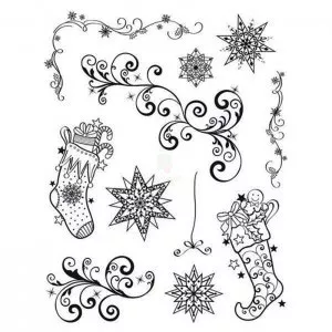 Набор штампов "Носочки и звезды" (Viva Decor)