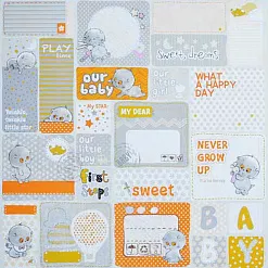 Бумага "Веселое детство. Карточки" на английском" (ScrapBerry's) Бумага "Веселое детство. Карточки" на английском" (ScrapBerry's)