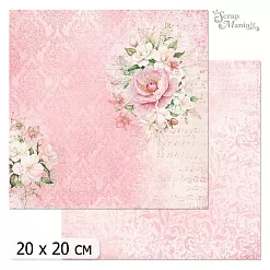 20х20 Бумага "Цветочный вернисаж. Розовый. Дизайн 1" (ScrapMania)
