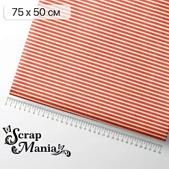 Отрез ткани 75х50 см "Сочельник. Красная полоска" (ScrapMania) Отрез ткани 75х50 см "Сочельник. Красная полоска" (ScrapMania)