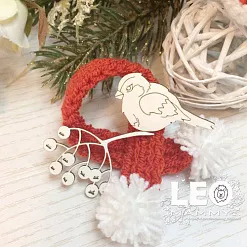 Чипборд "Снегирь с веточкой рябины", 3,3х2,8 см (LeoMammy) Чипборд "Снегирь с веточкой рябины", 3,3х2,8 см (LeoMammy)