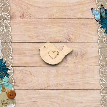 Деревянное украшение "Имбирное Рождество. Птичка" (ScrapMania)