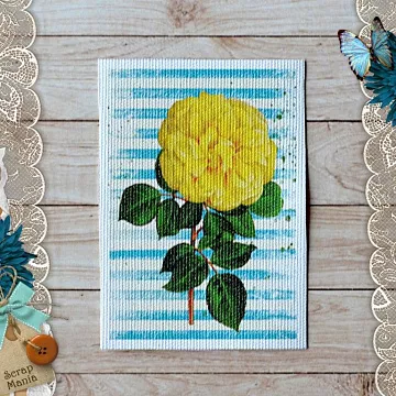 Тканевая карточка "Летняя феерия. Георгин" (ScrapMania)