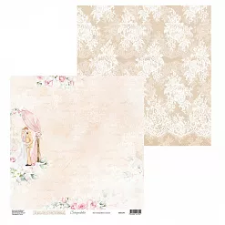 Бумага 30х30 см "Долго и счастливо. Лист 03" (Scrapodelie)