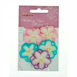 Набор цветочков "Анютины глазки", цвет голубой, фиолетовый, розовый (ScrapBerry's)