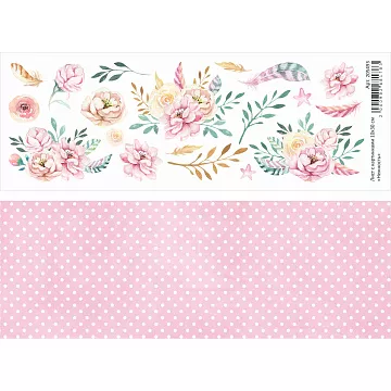 Лист с картинками 10х30 см "Нежность" (ScrapMania)