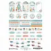 Скрап-карта А4 "Этника. Зима. Ярлычки и надписи" (ScrapMania)