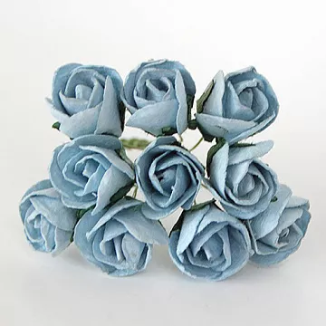 Букет больших роз с полураскрытым бутоном "Голубой", 10 шт (Craft)