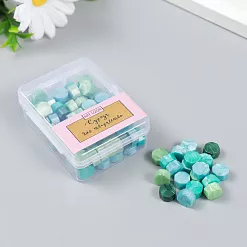 Сургуч в коробочке "Восьмигранник. Палитра водная", 90 шт (АртУзор)