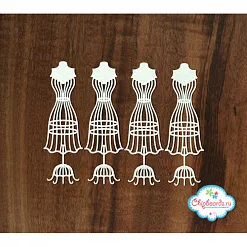 Набор украшений из чипборда "Резные манекены" (Chipboards) Набор украшений из чипборда "Резные манекены" (Chipboards)