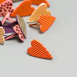 Набор брадсов "Сердечко с рисунком. Микс" (АртУзор) Набор брадсов "Сердечко с рисунком. Микс" (АртУзор)