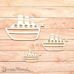 Чипборд "Морячок. Шейкер. Кораблик. Мини" (ScrapMania)