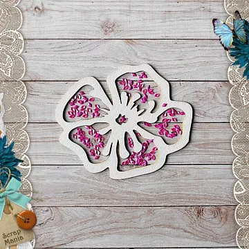 Чипборд "Этника новогодняя. Шейкер цветок большой" (ScrapMania)