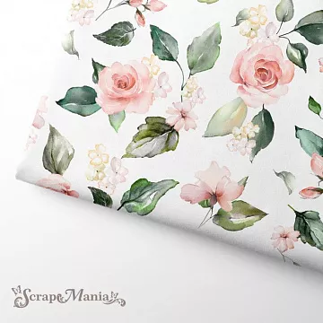 Отрез ткани 75х50 см "Мечты невесты. Бутоны" (ScrapMania)
