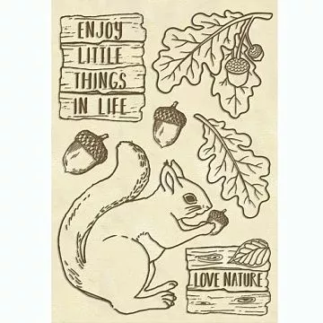 Набор деревянных украшений "Forest. Squirrel", 8х8,5 см (Stamperia)
