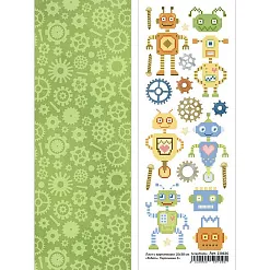 Лист с картинками 10х30 см "Роботы. Персонажи 2" (ScrapMania)