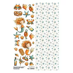 Лист с картинками 10х30 см "Маленький пират. Русалочка" (ScrapMania)