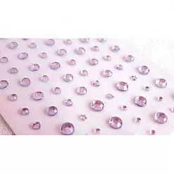 Набор страз "Звезды, сердечки, кружочки", цвет светлый вереск (DoCrafts)