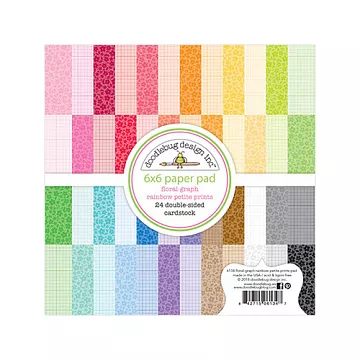 Набор бумаги 30х30 см "Dot-stripe", 24 листа (Doodlebug)