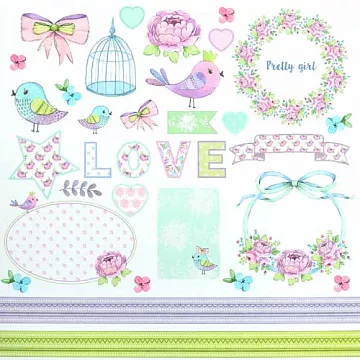 Бумага "Fancy spring. Карточки" (MonaDesign)