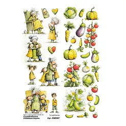 Лист с картинками 10х30 см "СуперБабушка. Любимые внуки" (ScrapMania)