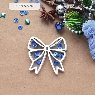 Шейкер "Волшебный снегопад. Бант. Мини", 5,5х5,5 см (ScrapMania)