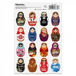 Наклейки для вырезания 14х21 см "Русская матрешка" (АртУзор)