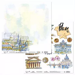 Бумага "Прогулки по Европе. Рим" (Mr.Painter) Бумага "Прогулки по Европе. Рим" (Mr.Painter)
