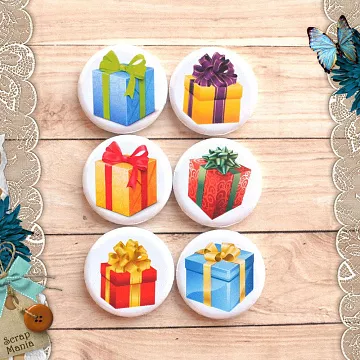 Набор фишек "Подарки" (Scrapmania)