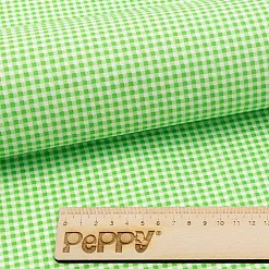 Отрез ткани 50х55 см "Бабушкин сундучок. Клетка", зеленый (Peppy)