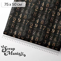 Отрез ткани 75х50 см "Старый архив. Числа" (ScrapMania)