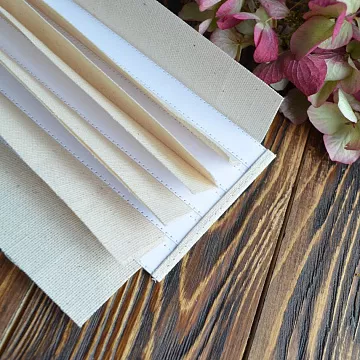 Переплет на 5 разворотов, цвет белый, длина 20 см, шаг 1,5 см