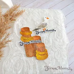 Нож "Море. Пеньки на пирсе", 2х6,8 см (ScrapMania)