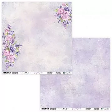 Бумага 30х30 "Spring Purple 01/02" (ScrapAndMe)