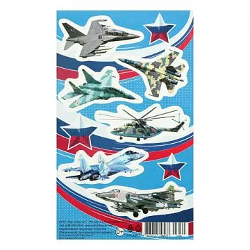 Наклейки 9х15 см "Военная авиация. Триколор" (АртУзор)