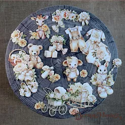 Набор тканевых высечек "Плюшевые малыши", 28 шт (ScrapMania)