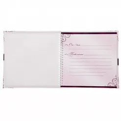 Книга пожеланий с пером "Пурпурная свадьба" (АртУзор)