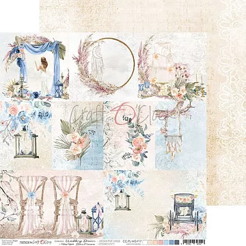 Бумага 30х30 см "Wedding dream. Карточки для вырезания" (CraftO'clock)