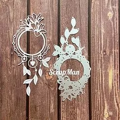 Нож "Цветочная рамка 9", 6,4х14,5 см (Scrapman)