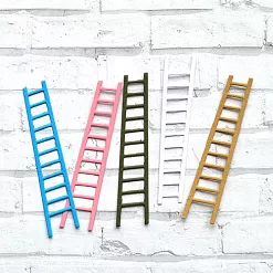 Набор вырубок "Лесенки", цвет белый, розовый, крафт, голубой Набор вырубок "Лесенки", цвет белый, розовый, крафт, голубой