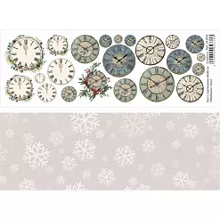 Лист с картинками 10х30 см "Воробушки. Часы" (ScrapMania) Лист с картинками 10х30 см "Воробушки. Часы" (ScrapMania)