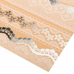 Бумага крафт с фольгированием "Кружево" (АртУзор) Бумага крафт с фольгированием "Кружево" (АртУзор)