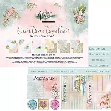Набор бумаги 20х20 см "Our Time Together", 12 листов (Alchemy of Art)