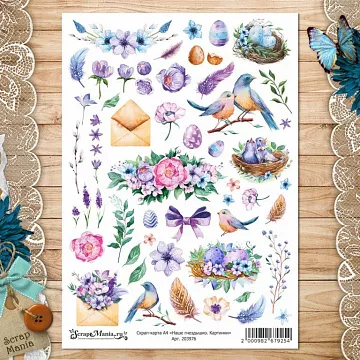 Скрап-карта А4 "Наше гнездышко. Картинки" (ScrapMania)