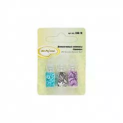 Набор пайеток "Баночки. Серый, голубой, фиолетовый" (Mr.Painter)