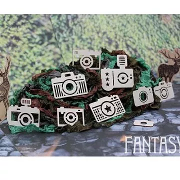 Набор украшений из чипборда "Фотоаппараты" (Fantasy)