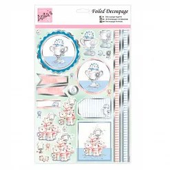 Аппликация бумажная вырубная А4 "Медвежата-футболисты" (DoCrafts) Аппликация бумажная вырубная А4 "Медвежата-футболисты" (DoCrafts)