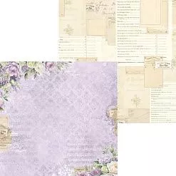 Набор бумаги 30х30 "Сиреневый рассвет", 8 листов (Scrapodelie)