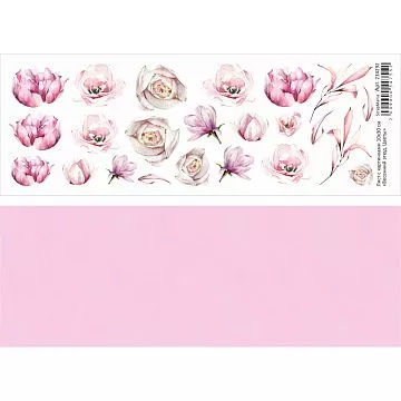 Лист с картинками 10х30 см "Весенний этюд. Цветы" (ScrapMania)