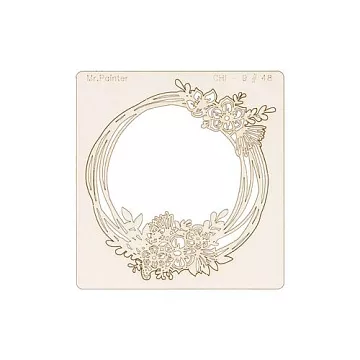 Украшение из чипборда "Цветочная рамка" (Mr.Painter)
